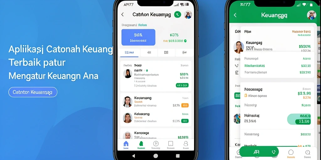 Tampilan antarmuka aplikasi Catatan Keuangan API77 yang menarik dan fungsional.
