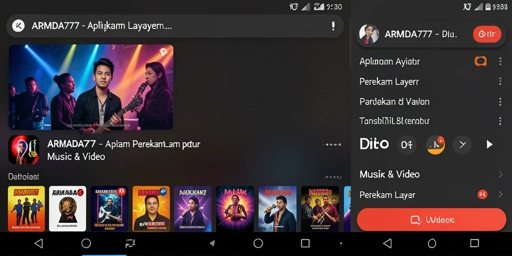 Tampilan antarmuka ARMADA777 untuk perekam layar yang intuitif.