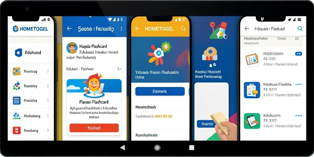 Tampilan antarmuka aplikasi HOMETOGEL yang menarik dan interaktif.