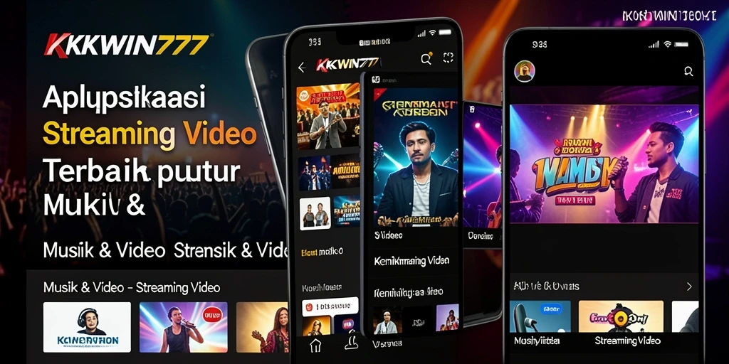 Antarmuka menarik KKWIN777 dengan berbagai pilihan video streaming.