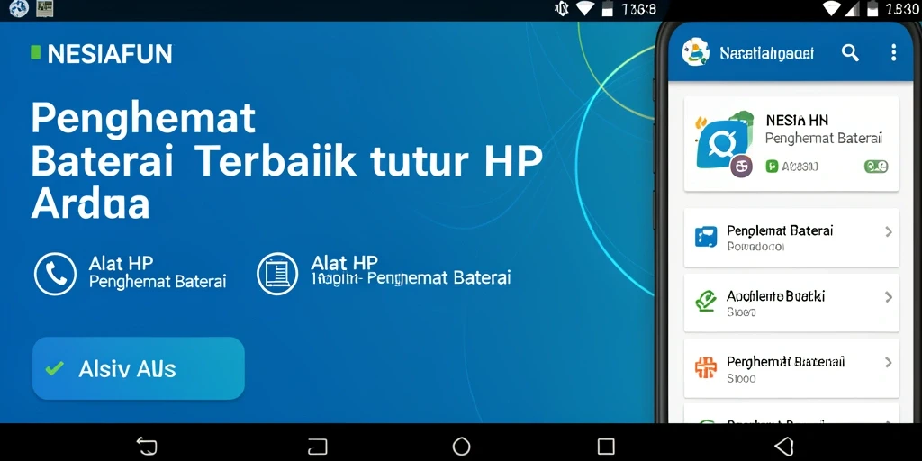 Antarmuka NESIAFUN yang intuitif dan menarik untuk Penghemat Baterai.