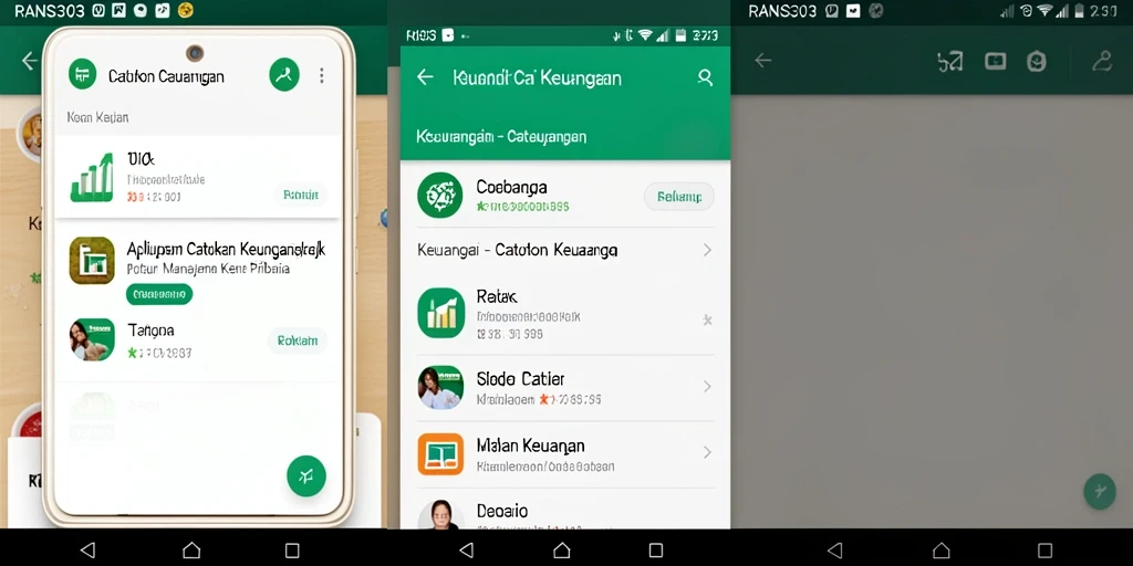 Tampilan antarmuka RANS303 yang intuitif untuk Catatan Keuangan.