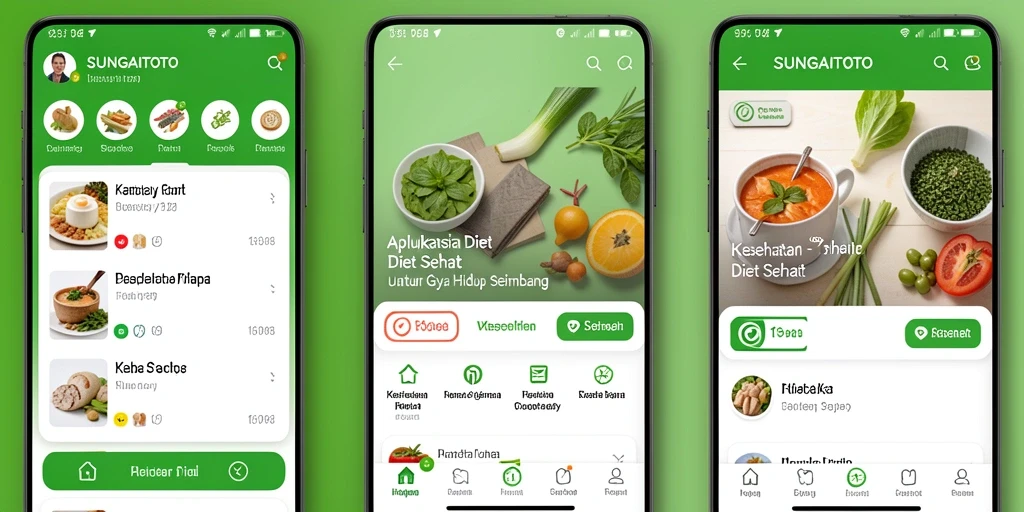 Antarmuka SUNGAITOTO yang menarik dan fungsional untuk diet sehat