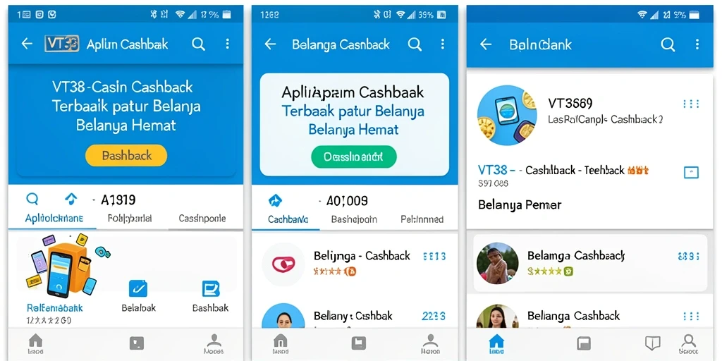 Tampilan antarmuka VT38 dengan pilihan cashback yang menarik.